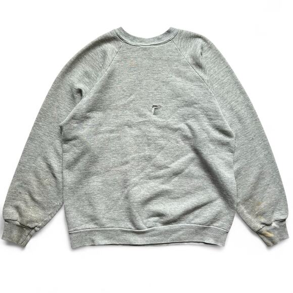 Vintage Distressed Gray Navistar Indianapolis Plant Raglan Crewneck Sweatshirt L - Picture 3 of 16